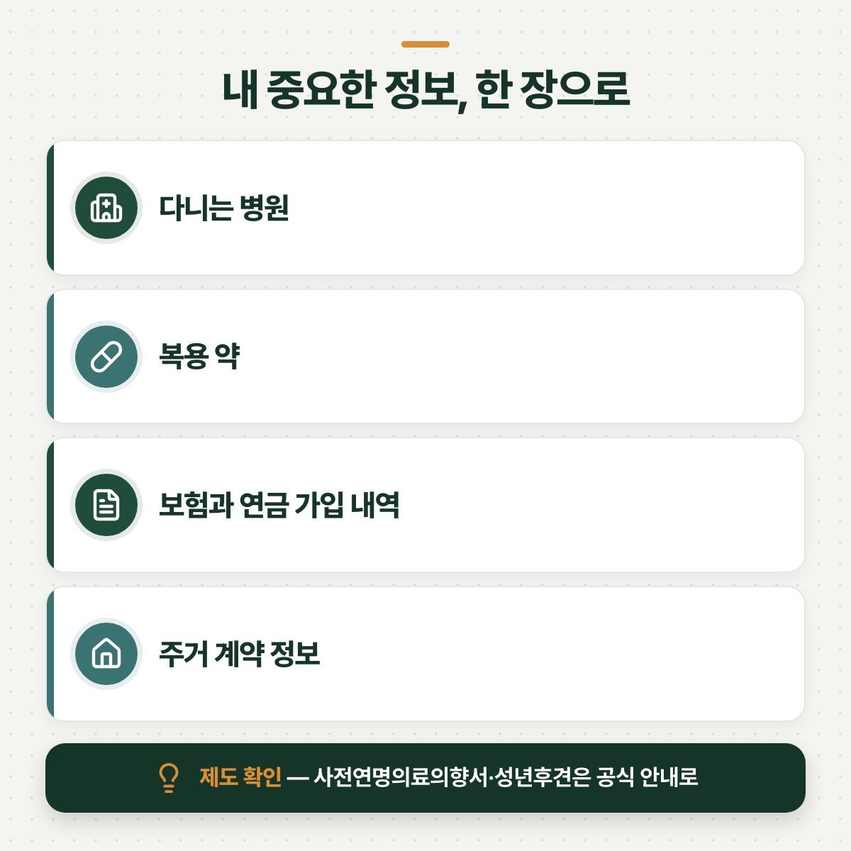 「점검 3 — 행정: 대신 서명해 줄 사람이 없는 순간 대비하기」 대목을 설명하는 그림